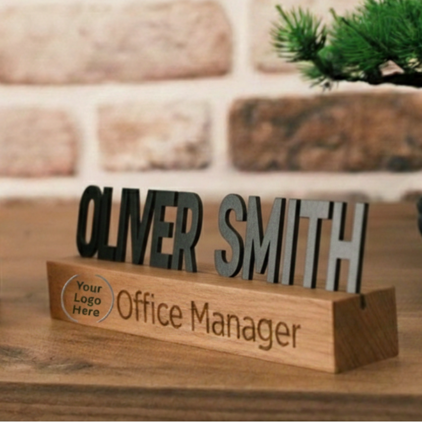 Custom Wooden Desk Sign