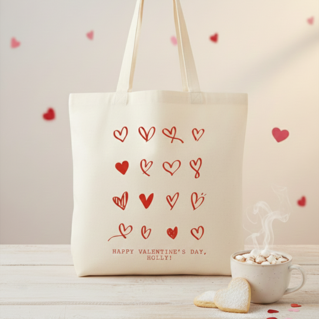 Custom Valentines Day Tote Bag