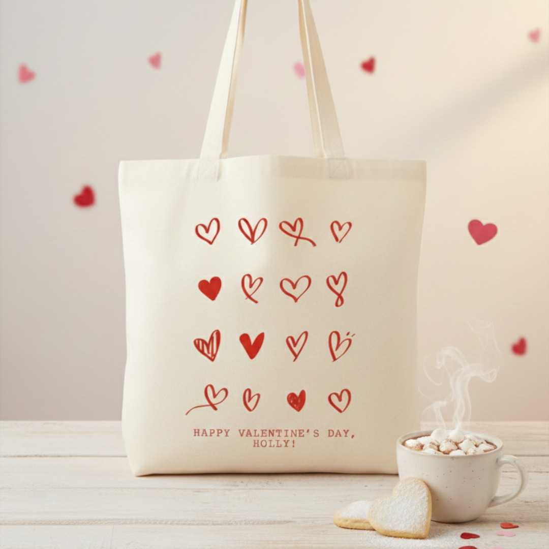 Custom Valentines Day Tote Bag