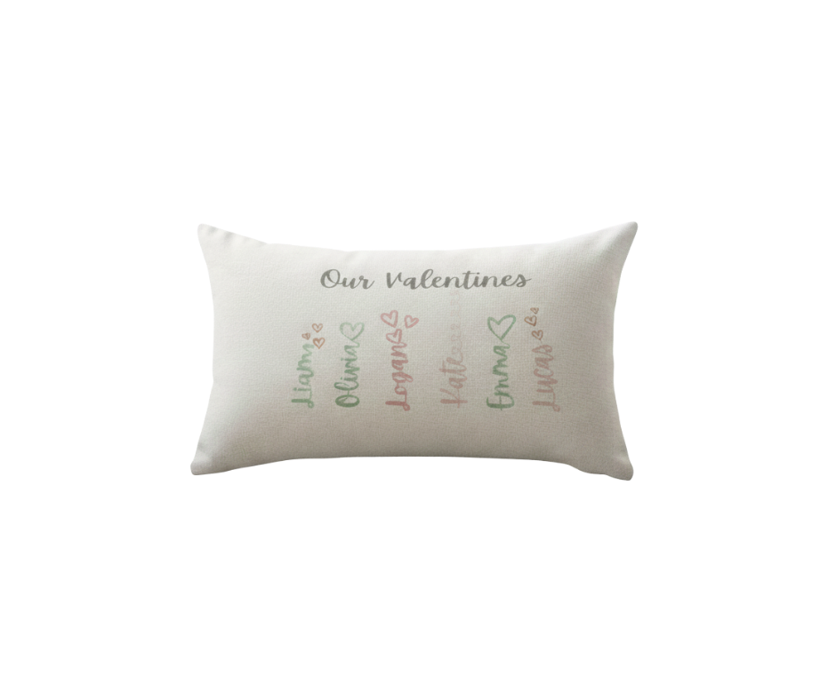Custom Valentines Throw Pillow Cover