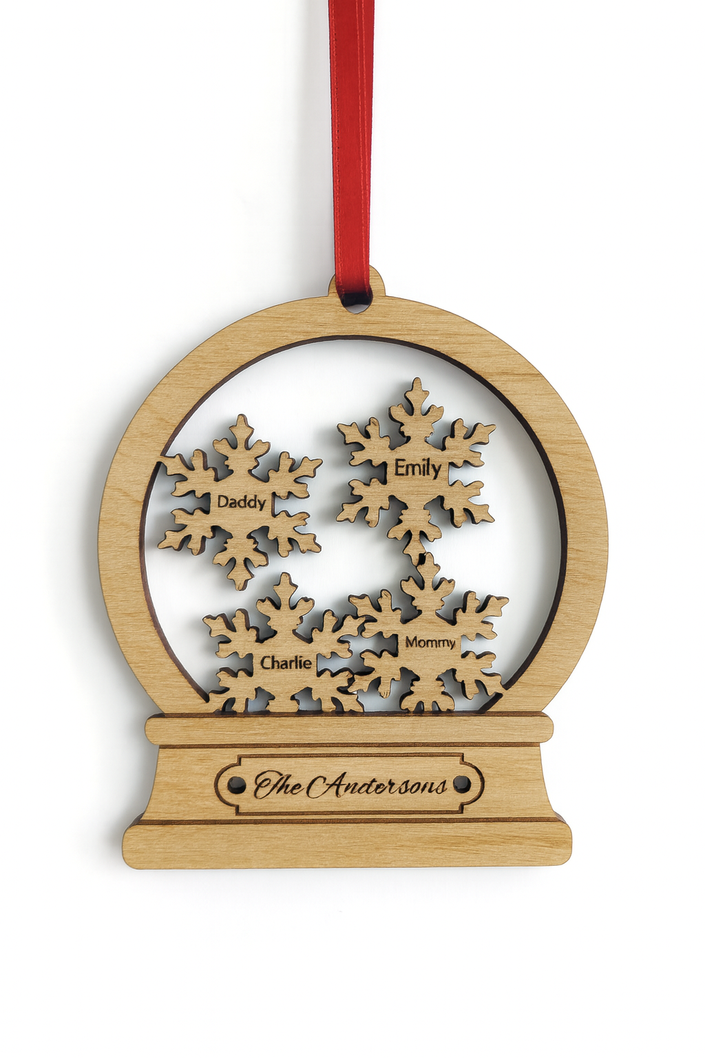 Custom Ornament - Snowglobe Family