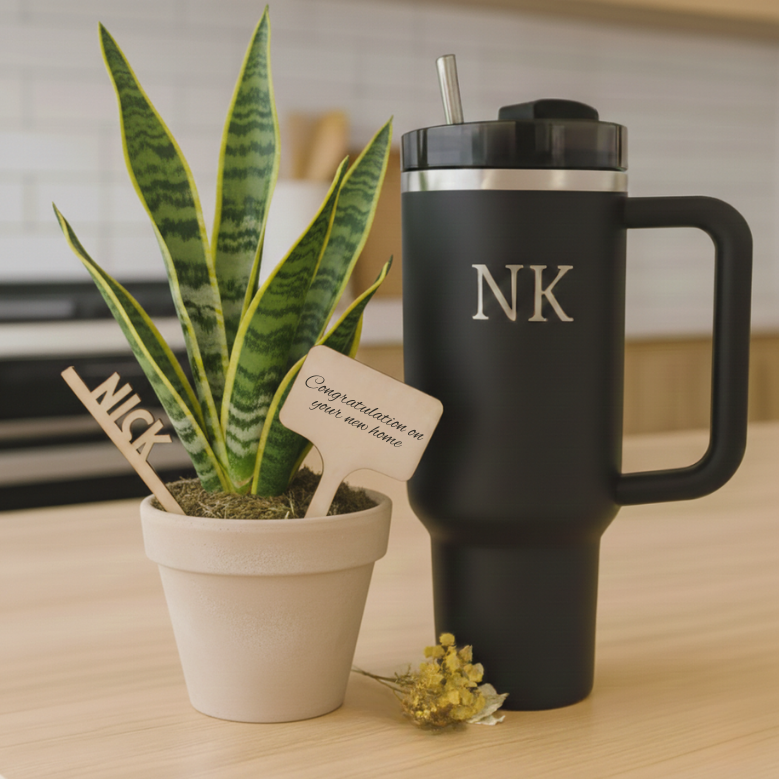Custom Plant + Tumbler Set