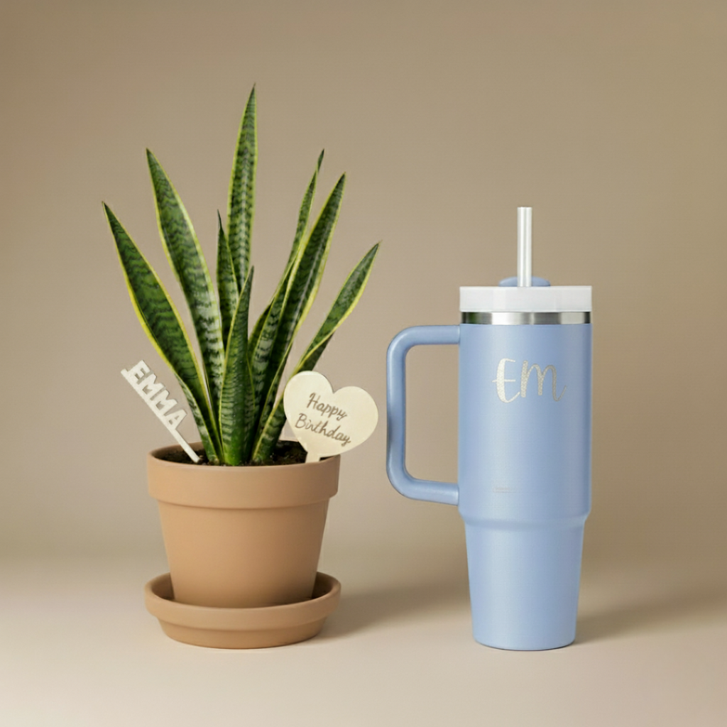 Custom Plant + Tumbler Set