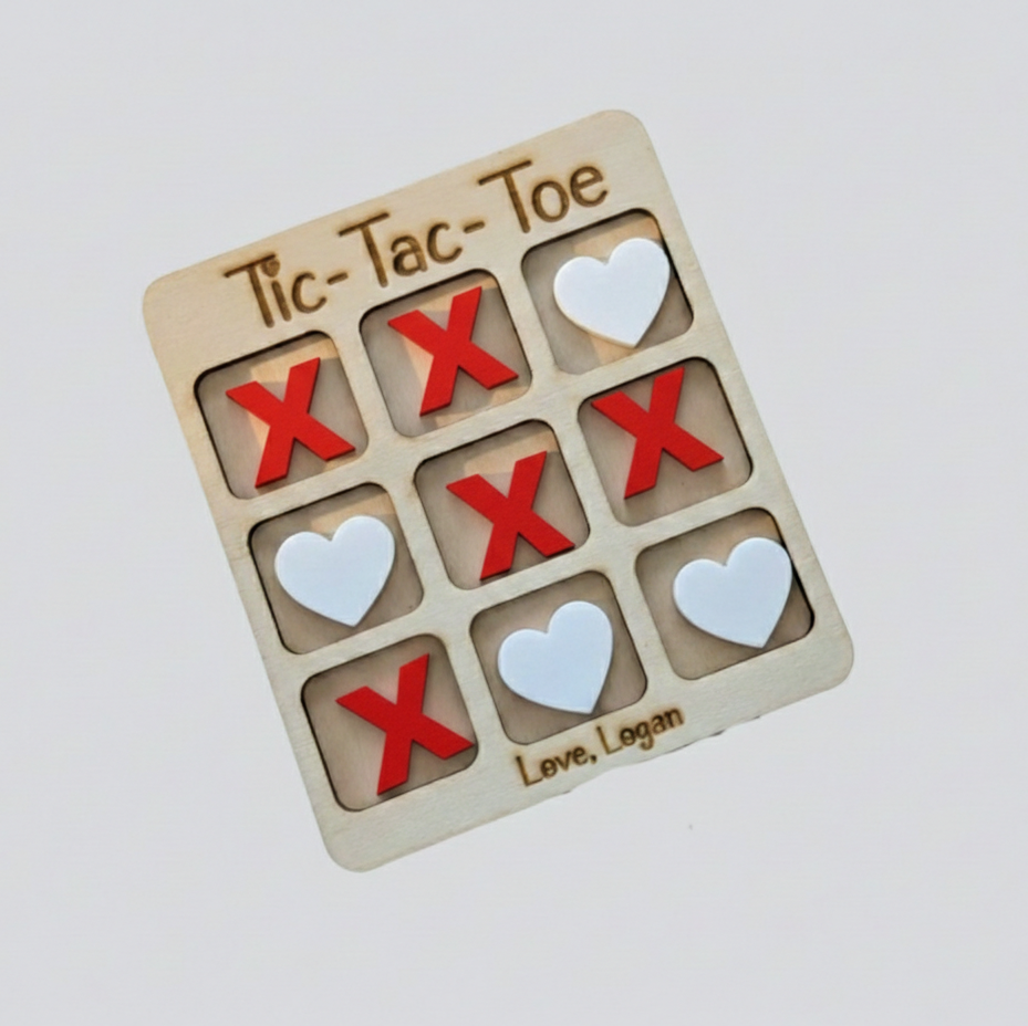 Custom Valentine's Day Tic-Tac-Toe