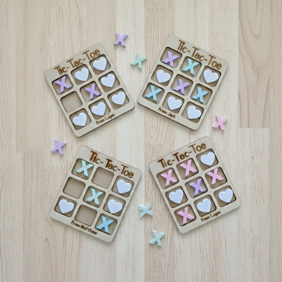 Custom Valentine's Day Tic-Tac-Toe