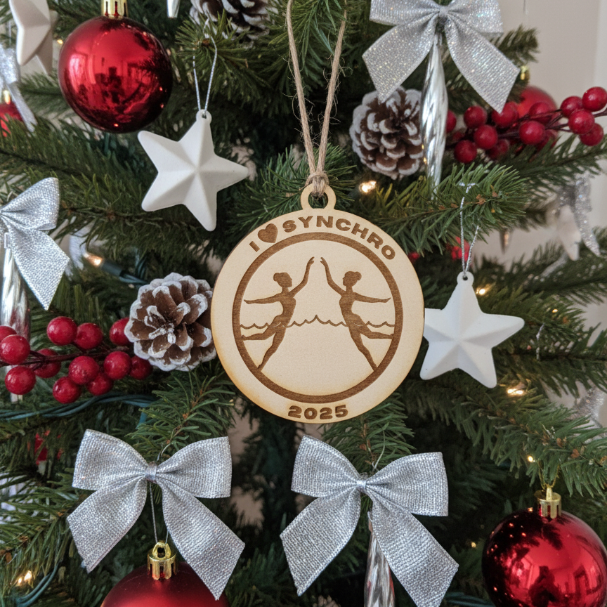 I Heart Synchro 2025 Holiday Ornament