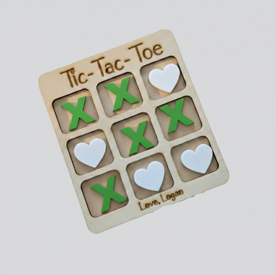 Custom Valentine's Day Tic-Tac-Toe