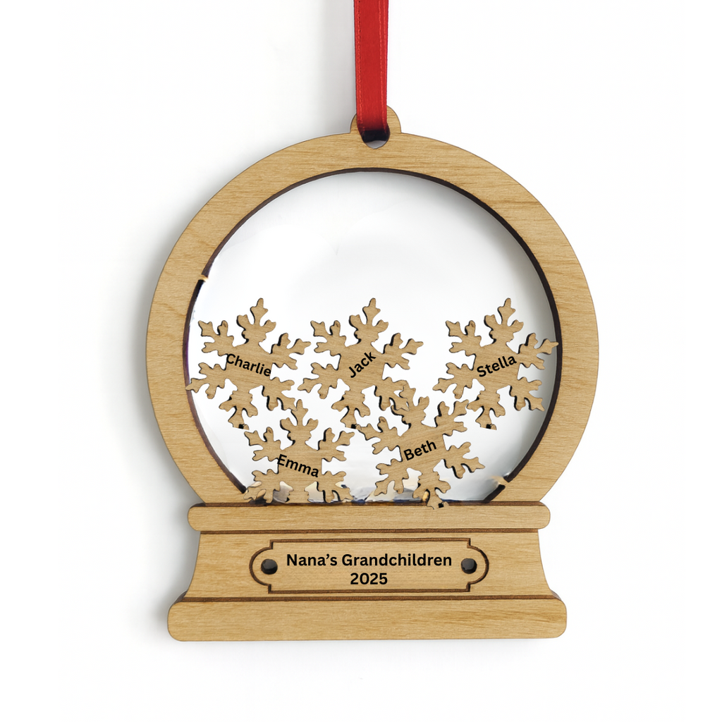 Custom Ornament - Snowglobe Family