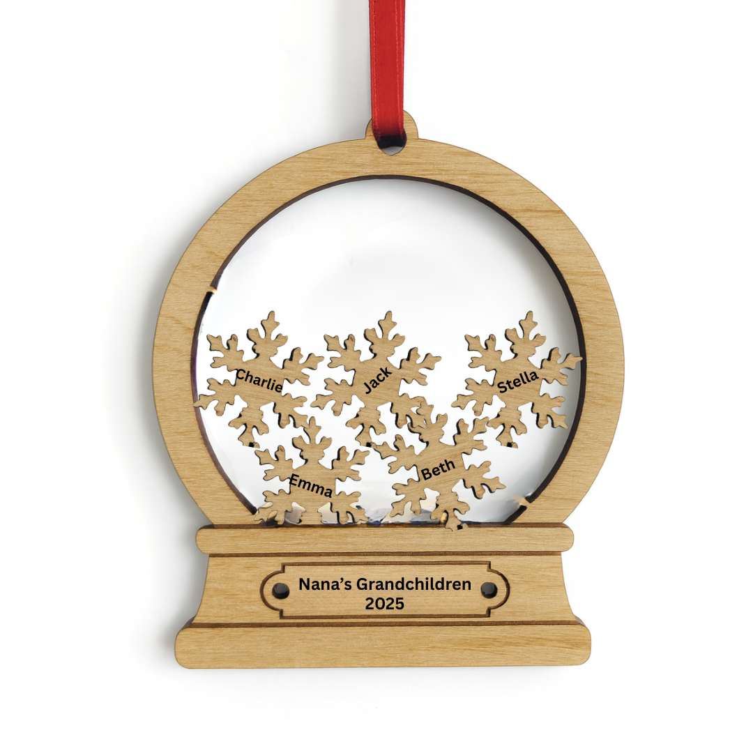 Custom Ornament - Snowglobe Family