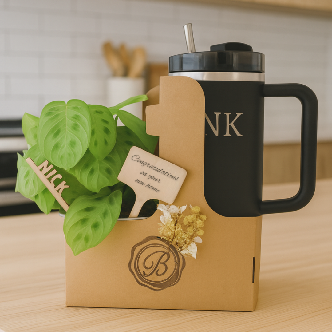 Custom Gratitude Plant + Tumbler Set