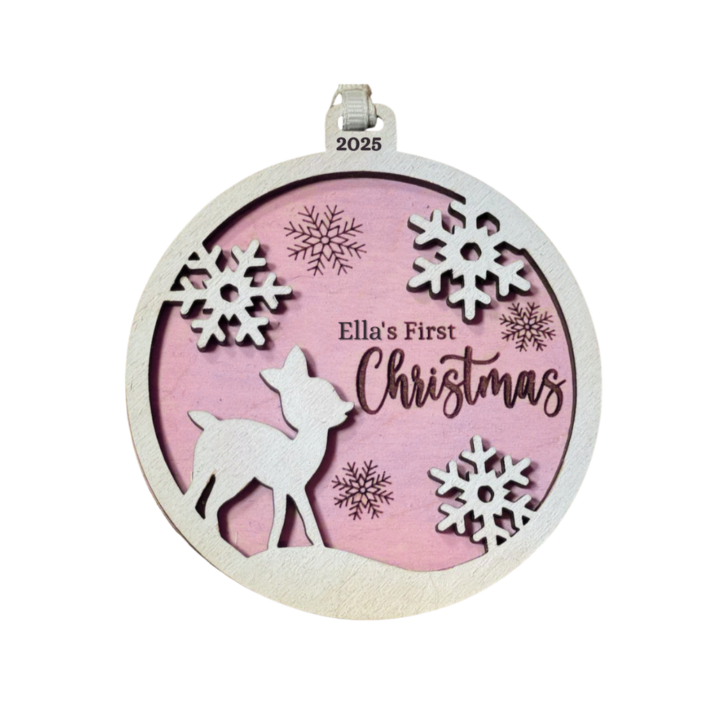 Custom Ornament - Baby's First Christmas - Color