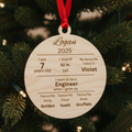 Custom Ornament - Childhood Milestones