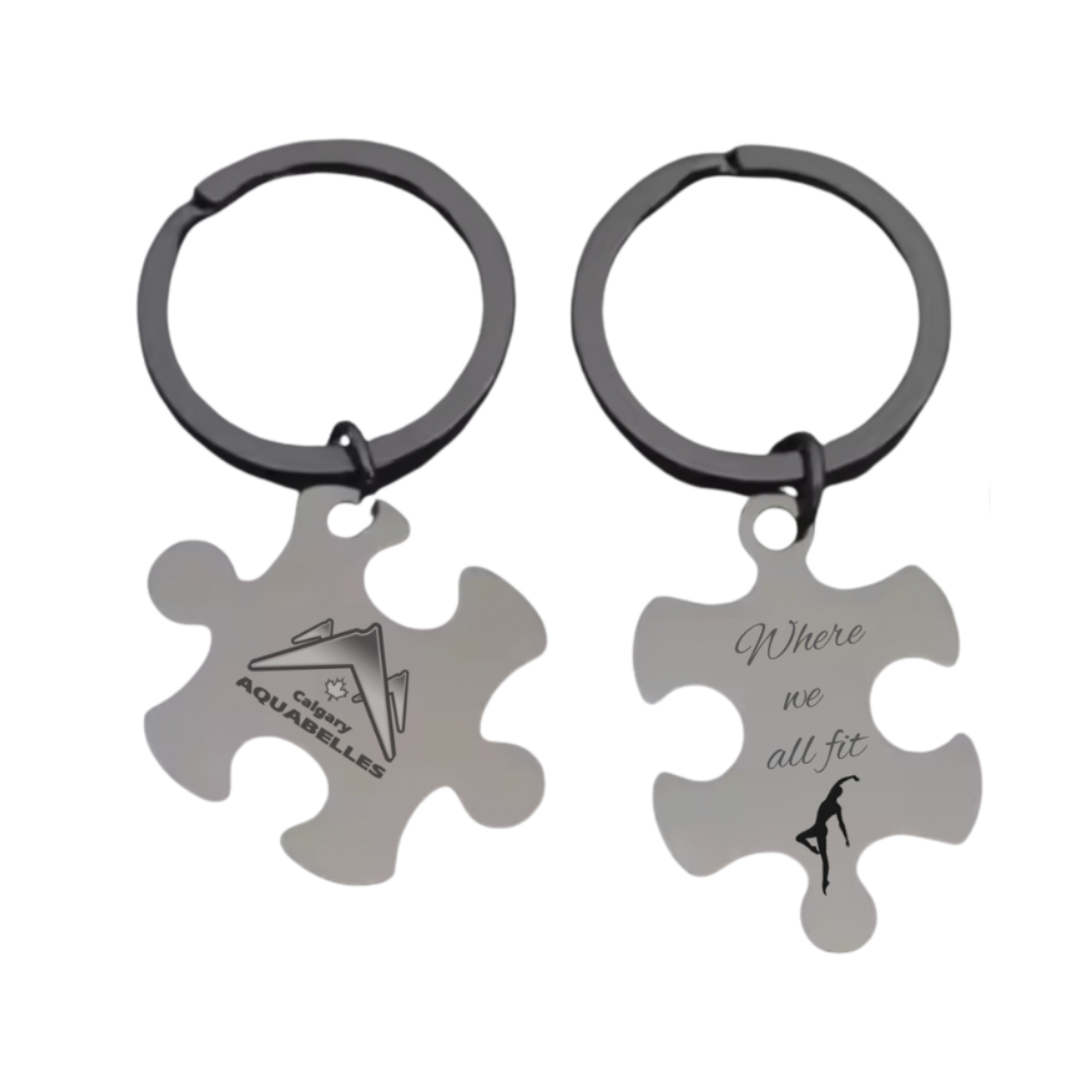 Calgary Aquabelles ‘where we all fit’ keychain