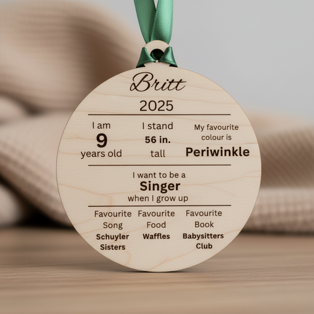 Custom Ornament - Childhood Milestones