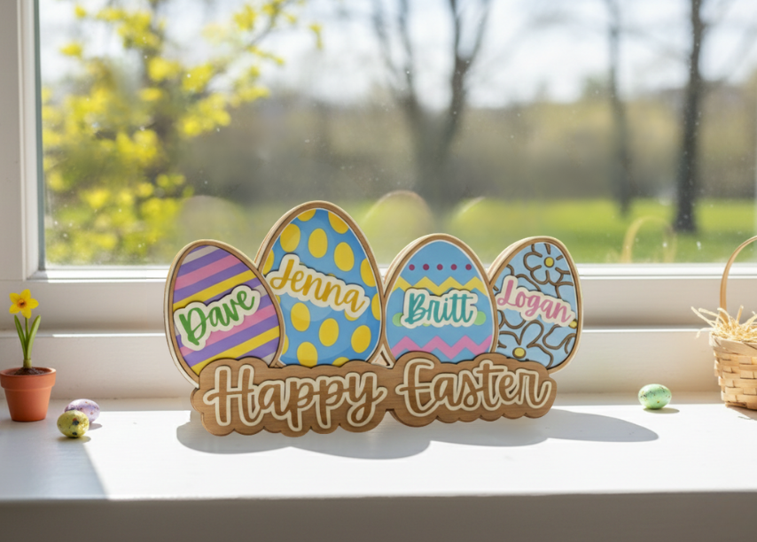 Custom Wooden Easter Sign